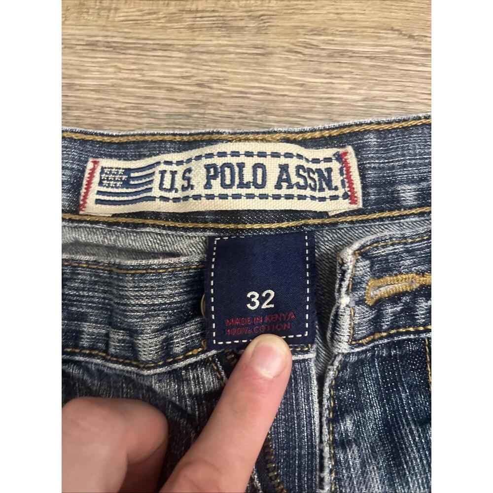 U.S. Polo Assn Carpenter Denim Blue Jeans Shorts Vintage, Size 32, Y2K, 90s - Picture 4 of 5